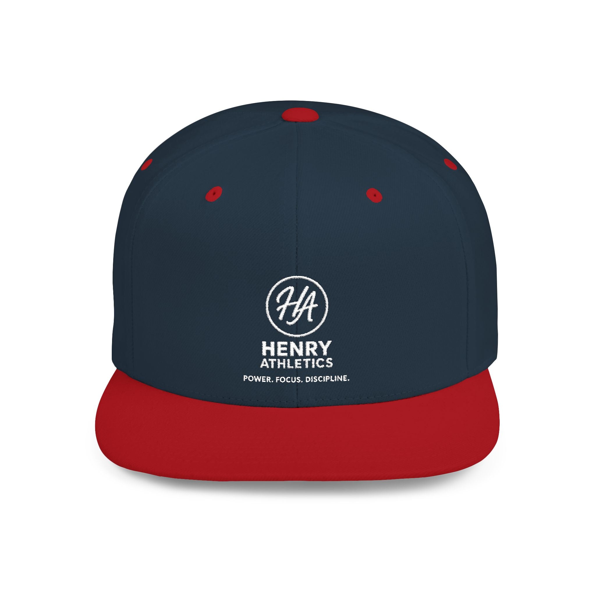 Flat Bill Snapback Hat – Henry Athletics Logo Cap