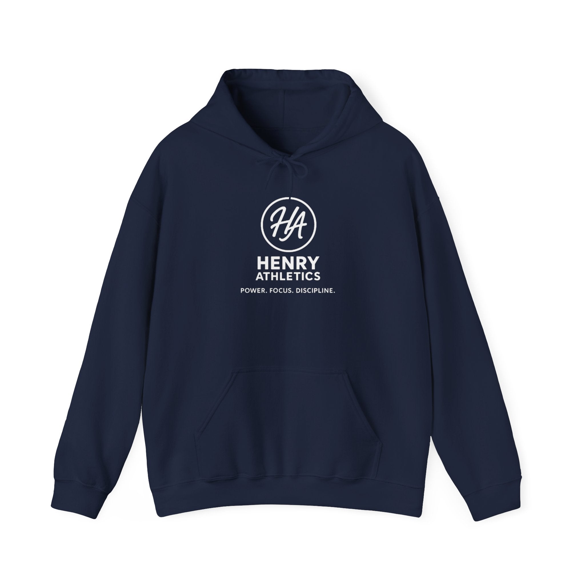 Henry Athletics Hoodie – 'Power. Focus. Discipline.' Black Gym Pullover