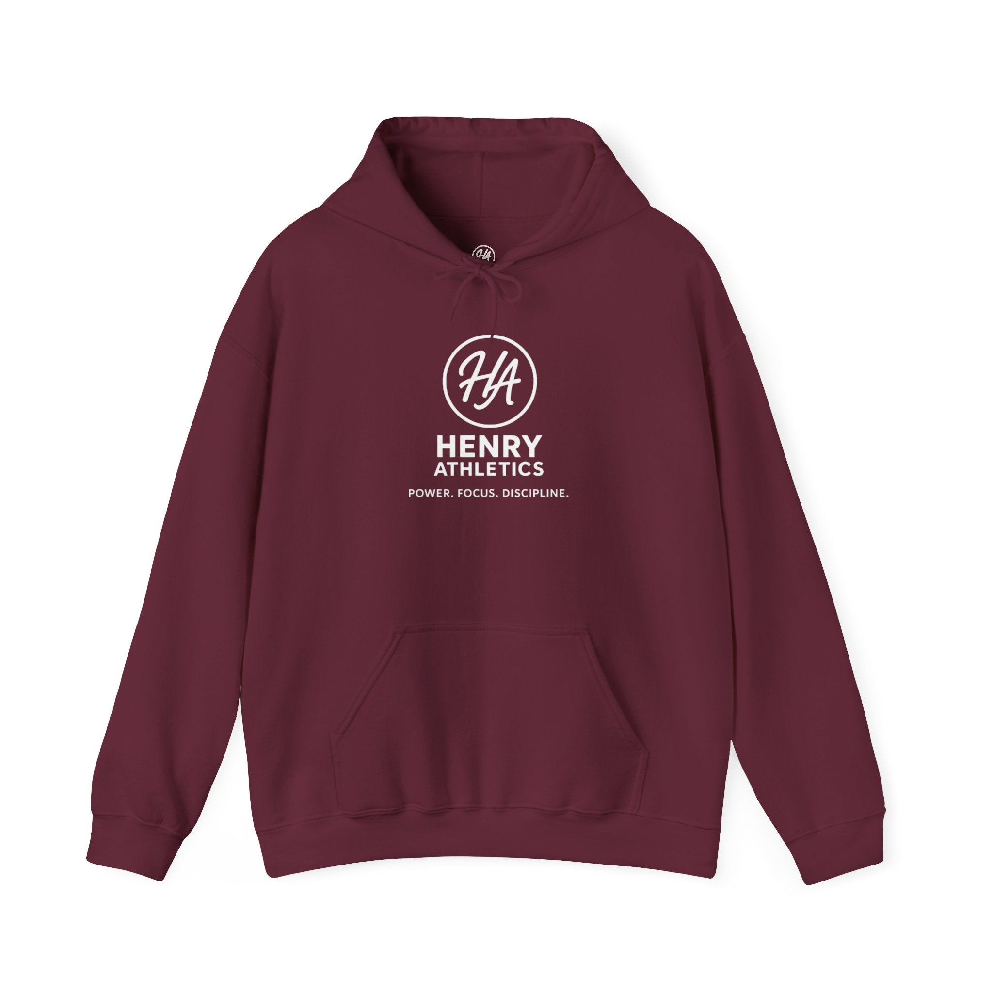 Henry Athletics Hoodie – 'Power. Focus. Discipline.' Black Gym Pullover