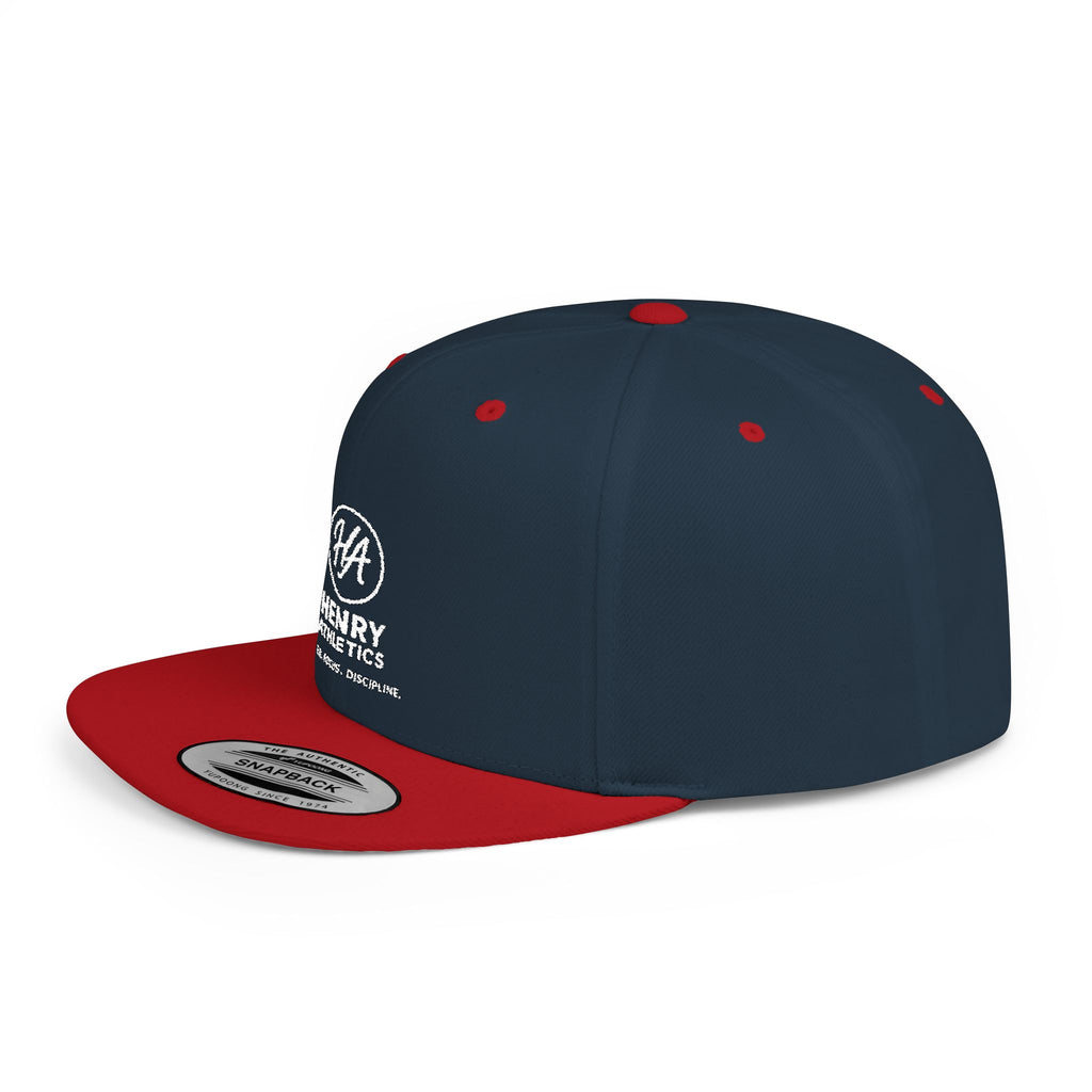 Flat Bill Snapback Hat – Henry Athletics Logo Cap