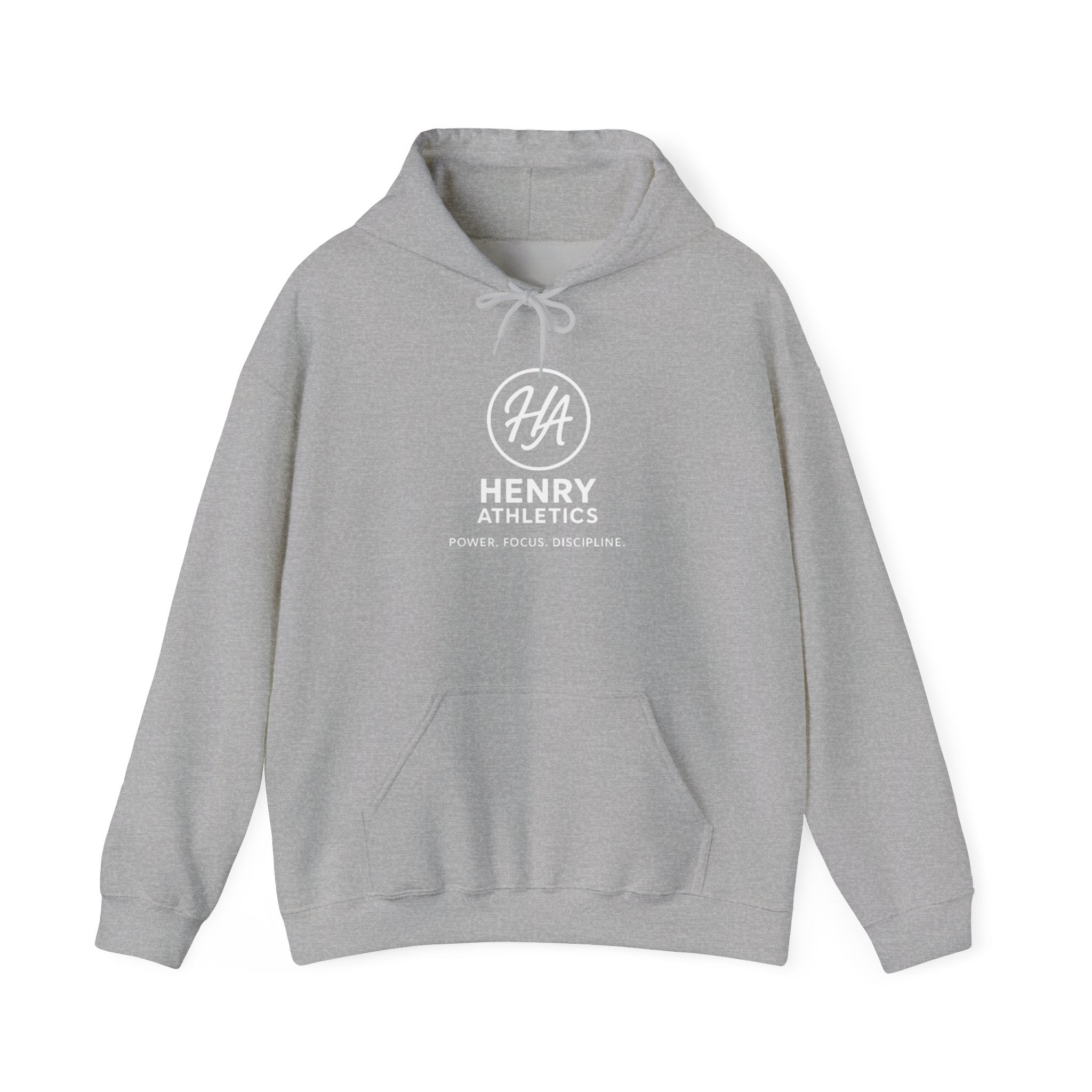 Henry Athletics Hoodie – 'Power. Focus. Discipline.' Black Gym Pullover
