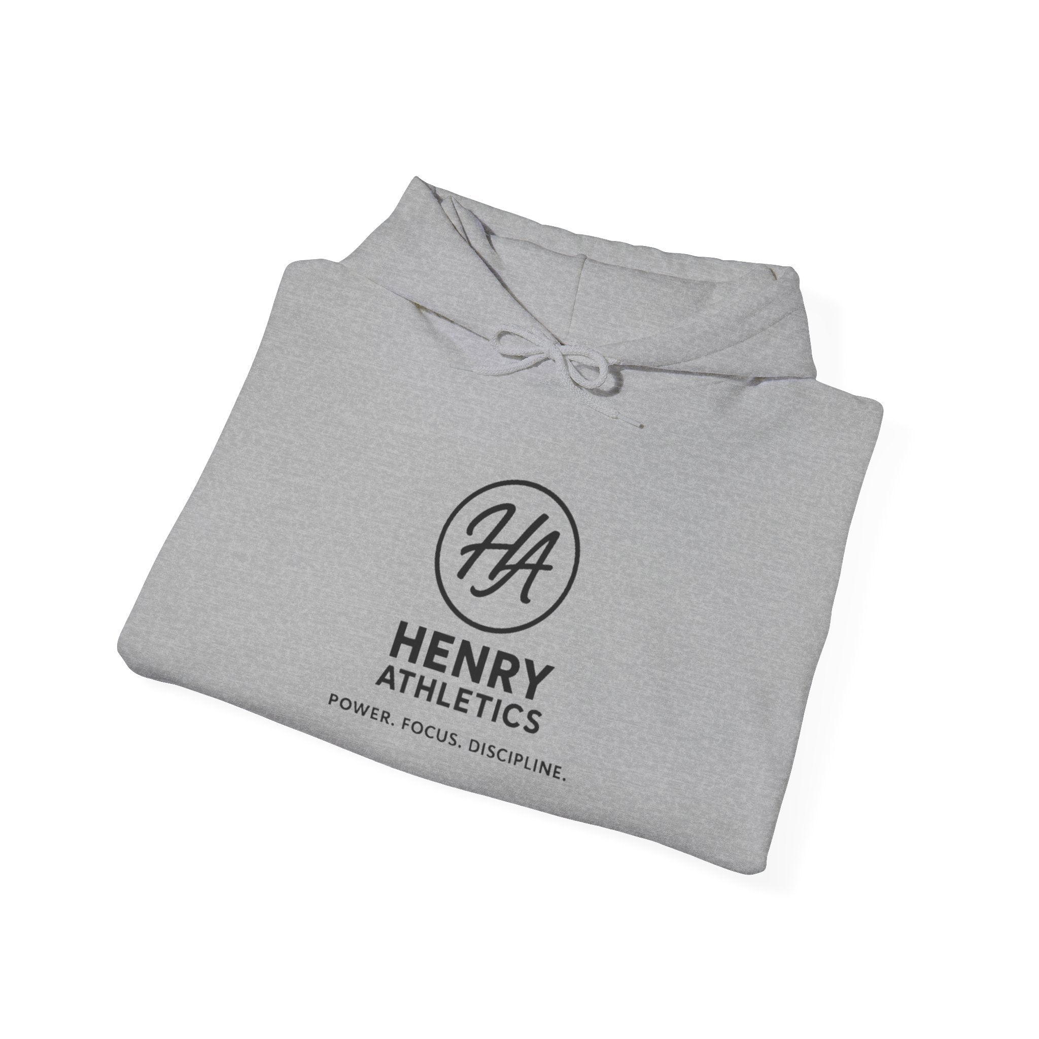 Henry Athletics Hoodie – 'Power. Focus. Discipline.' Black Gym Pullover