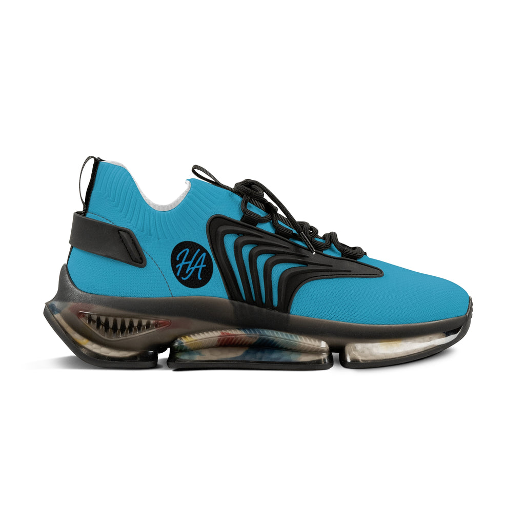Turquoise Athletic Mesh Sneakers — Lightweight Men's Running Shoes