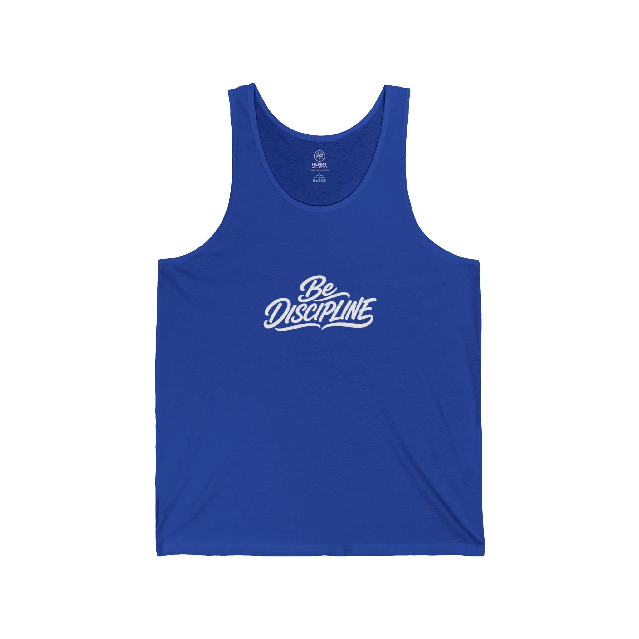 Be Discipline Tank Top — Motivational Fitness Muscle Shirt