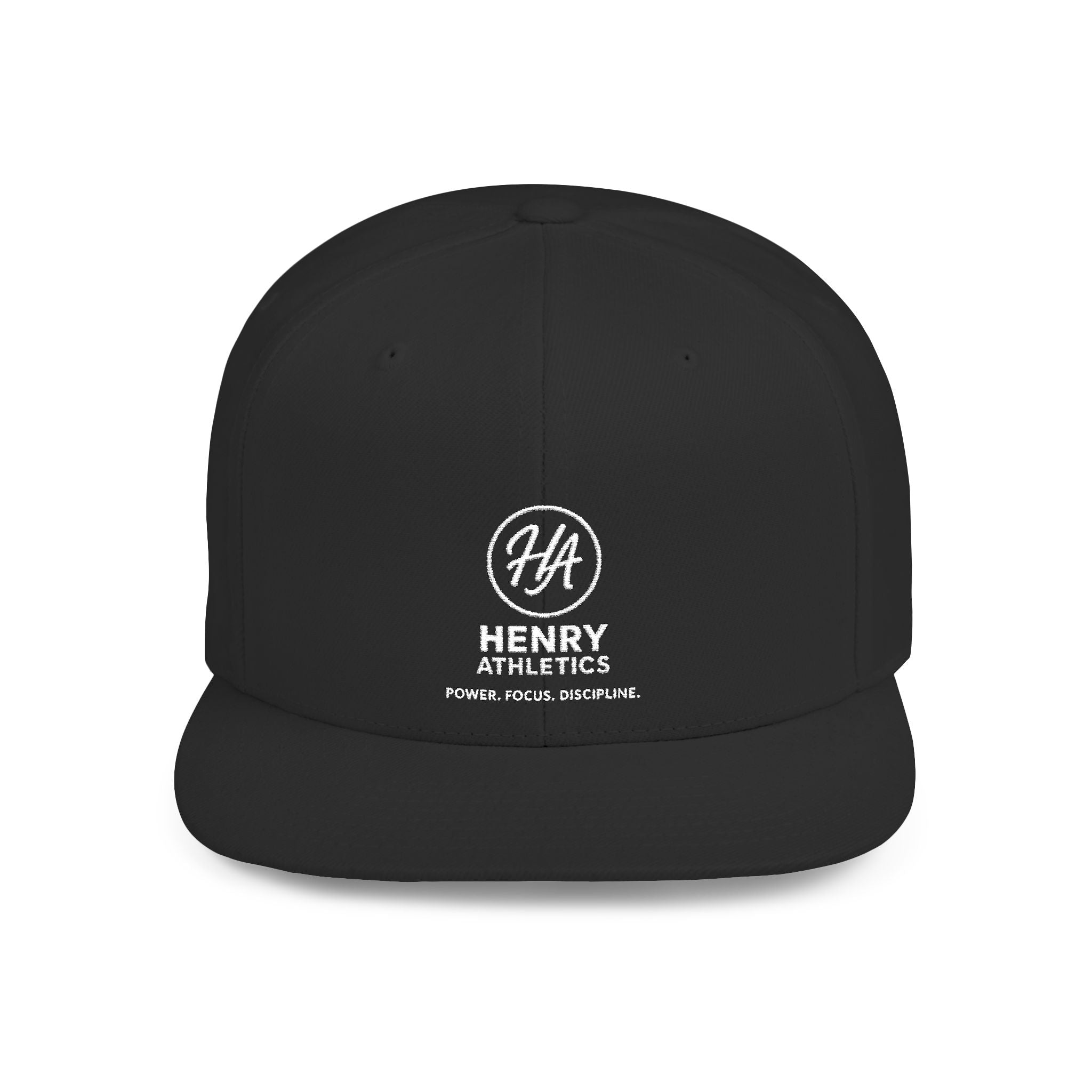 Flat Bill Snapback Hat – Henry Athletics Logo Cap