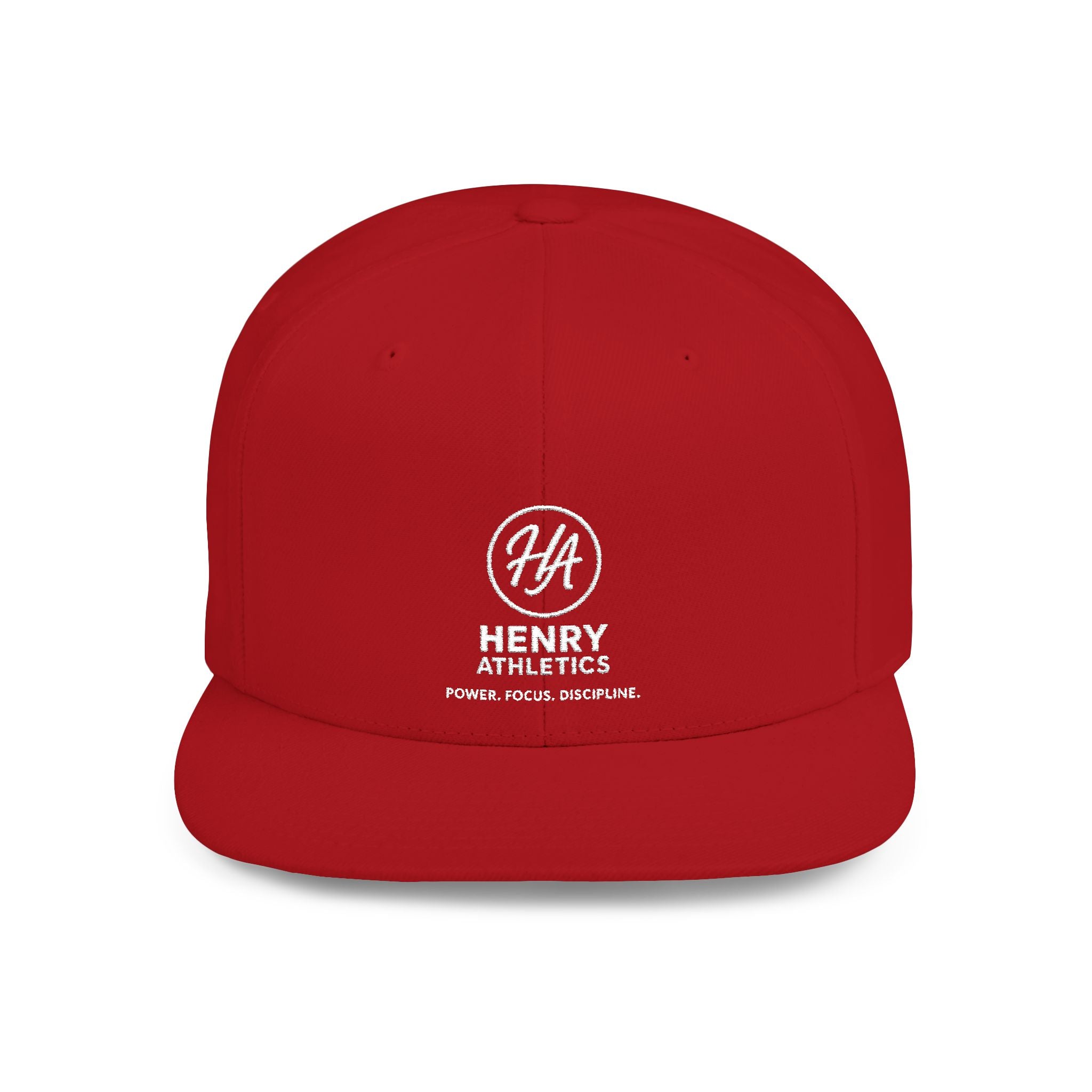 Flat Bill Snapback Hat – Henry Athletics Logo Cap