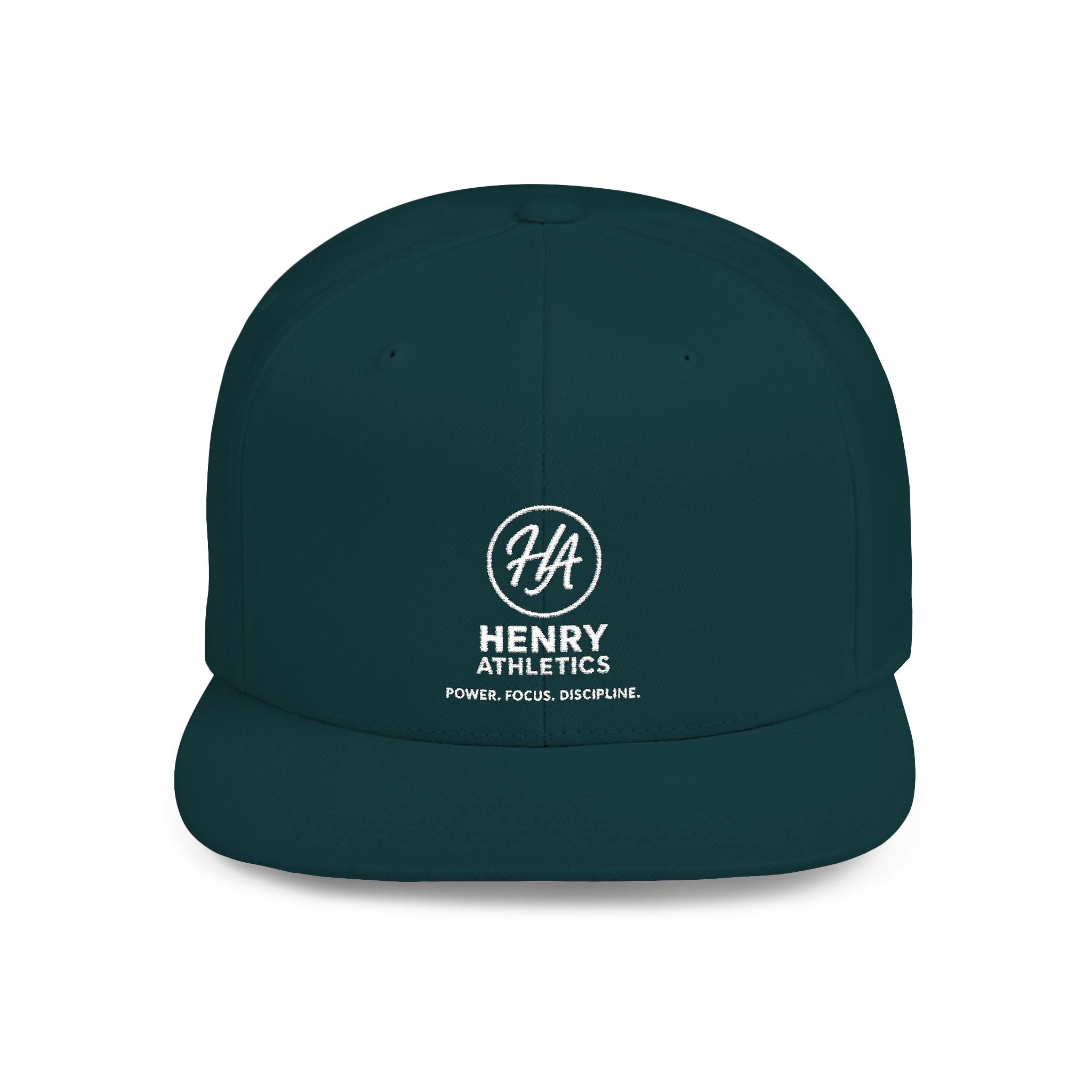 Flat Bill Snapback Hat – Henry Athletics Logo Cap