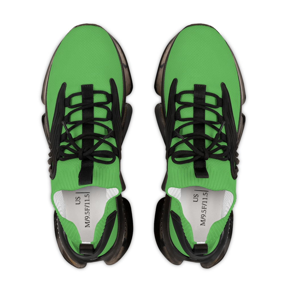 Green Athletic Mesh Sneakers — Lightweight Men's Running Shoes