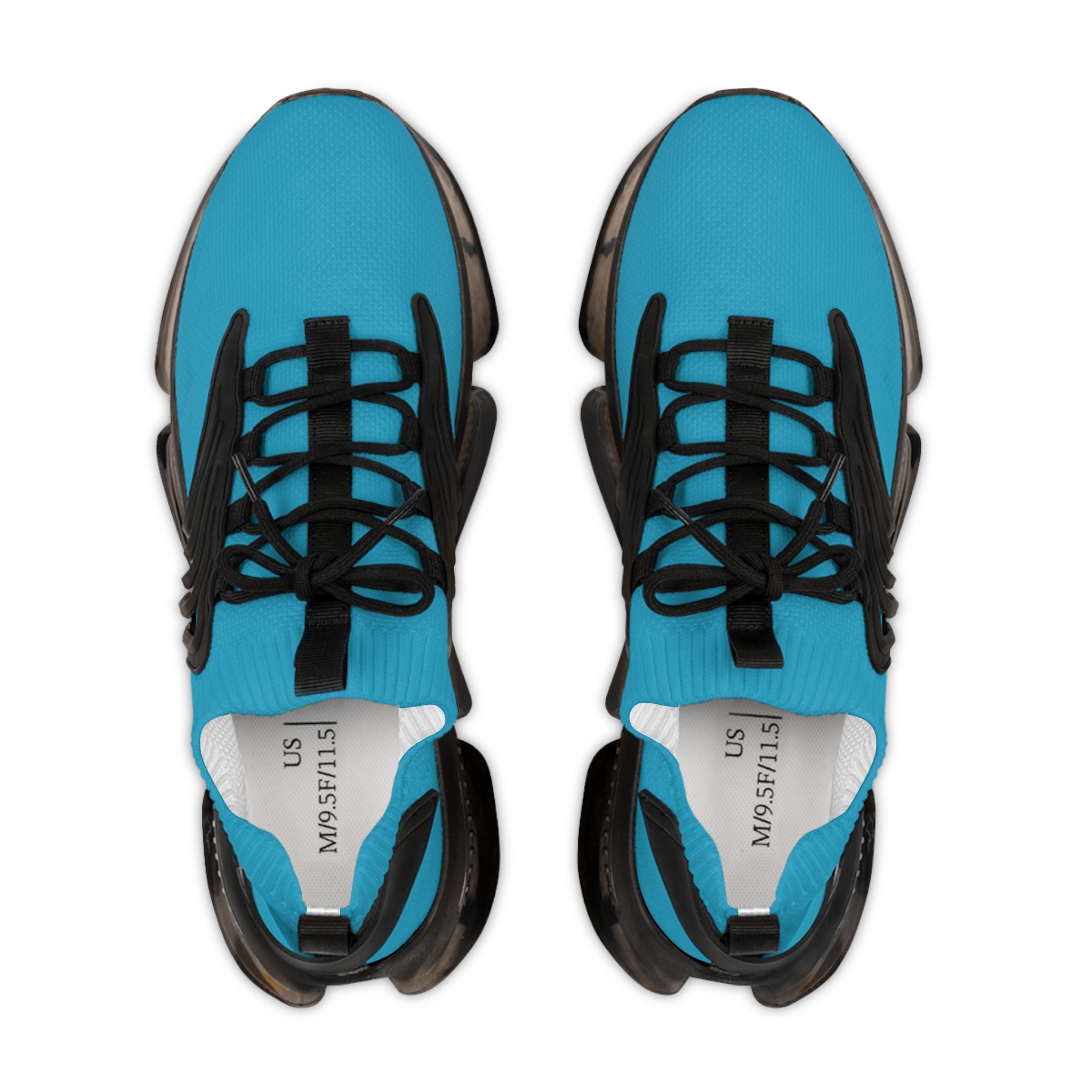 Turquoise Athletic Mesh Sneakers — Lightweight Men's Running Shoes