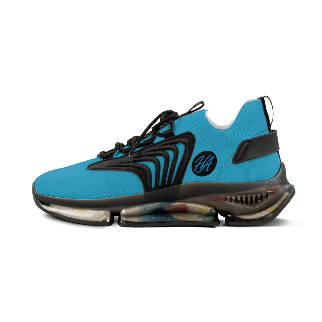 Turquoise Athletic Mesh Sneakers — Lightweight Men's Running Shoes