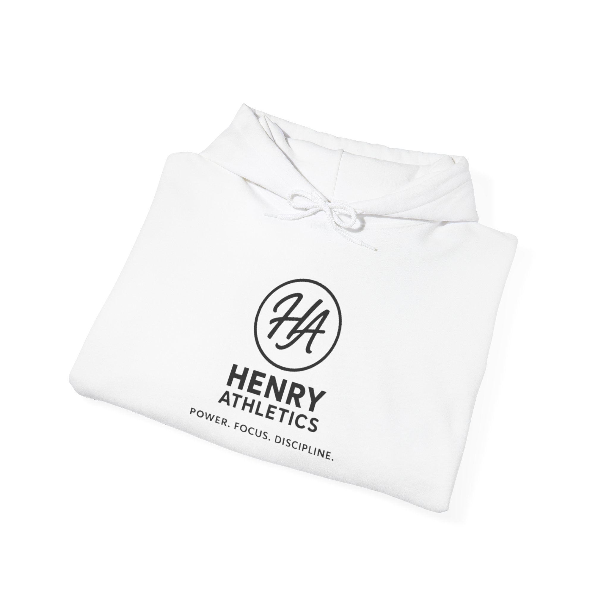 Henry Athletics Hoodie – 'Power. Focus. Discipline.' Black Gym Pullover
