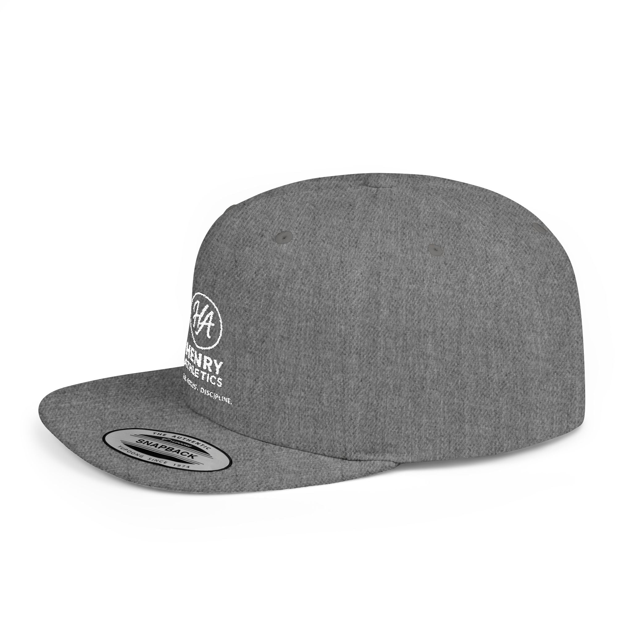 Flat Bill Snapback Hat – Henry Athletics Logo Cap