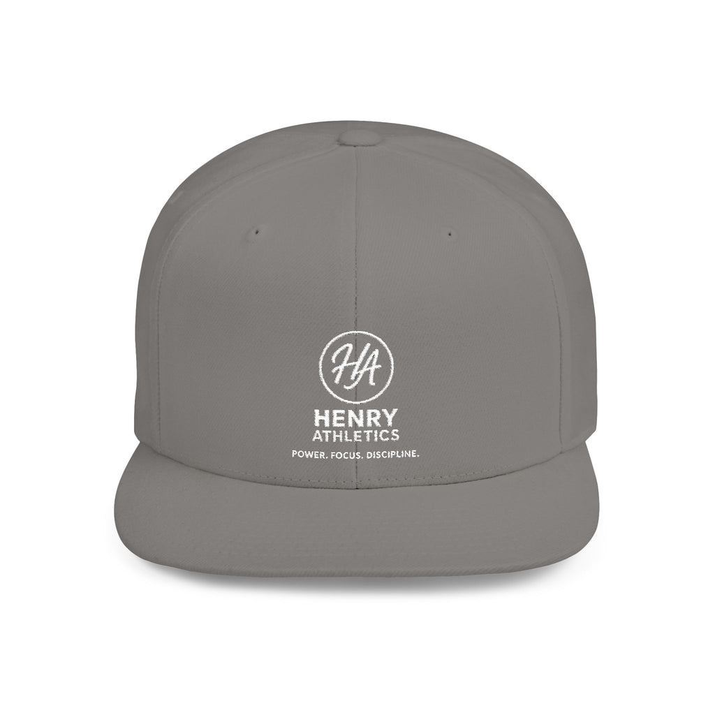Flat Bill Snapback Hat – Henry Athletics Logo Cap