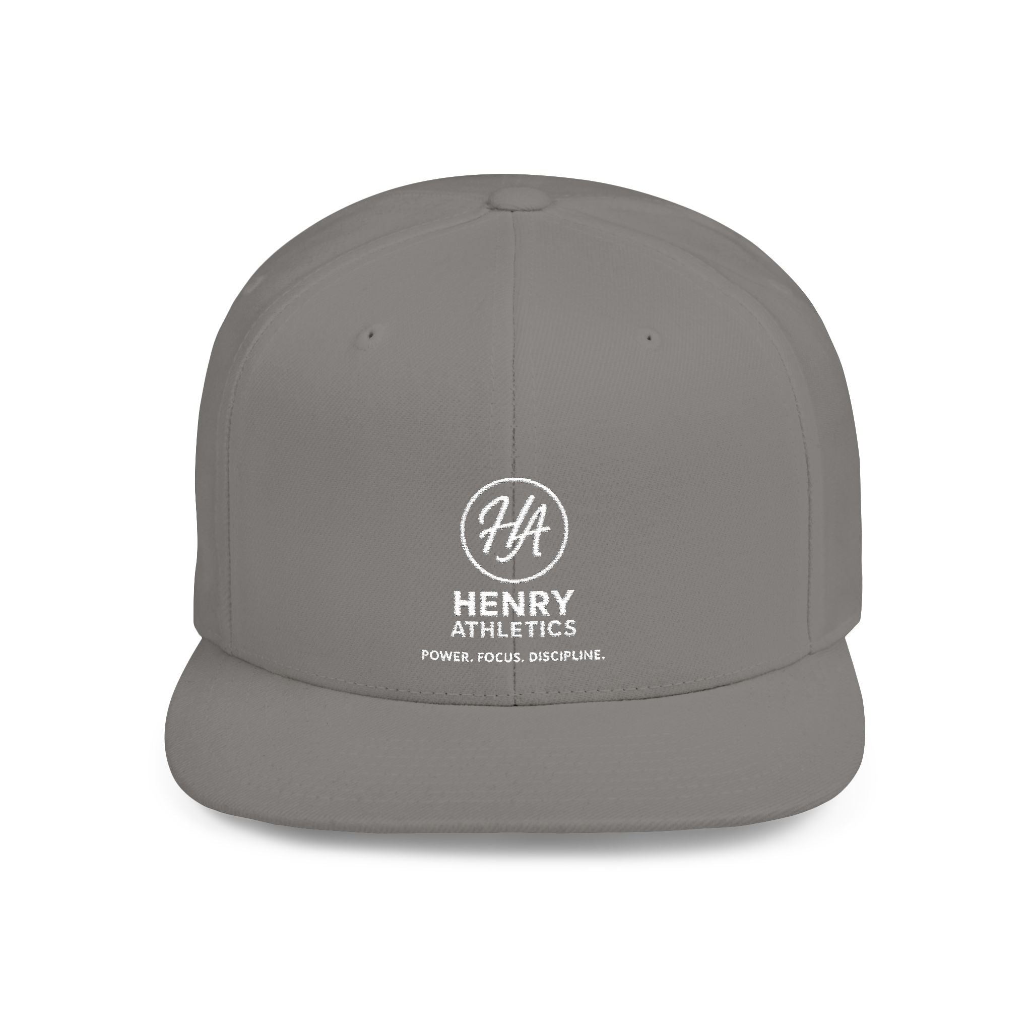 Flat Bill Snapback Hat – Henry Athletics Logo Cap