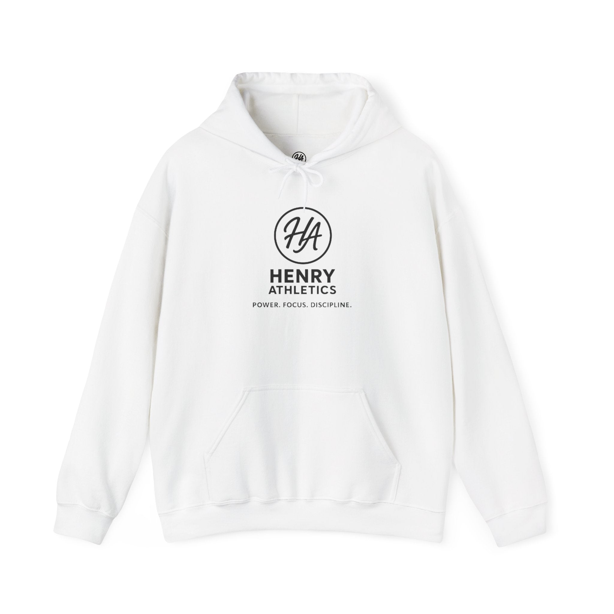 Henry Athletics Hoodie – 'Power. Focus. Discipline.' Black Gym Pullover