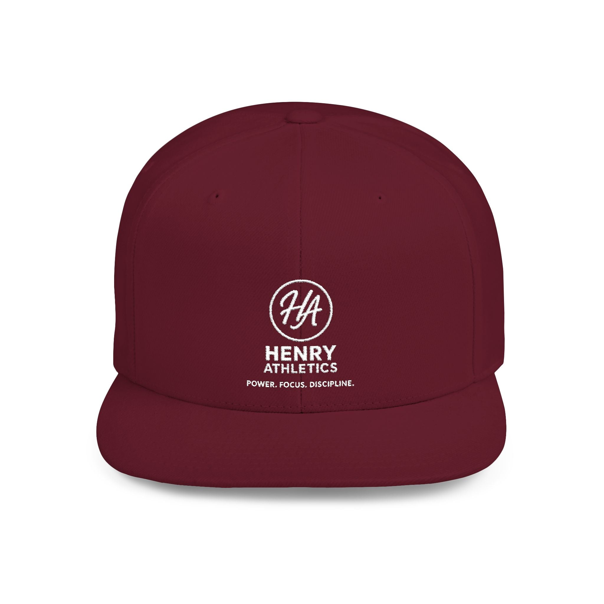 Flat Bill Snapback Hat – Henry Athletics Logo Cap