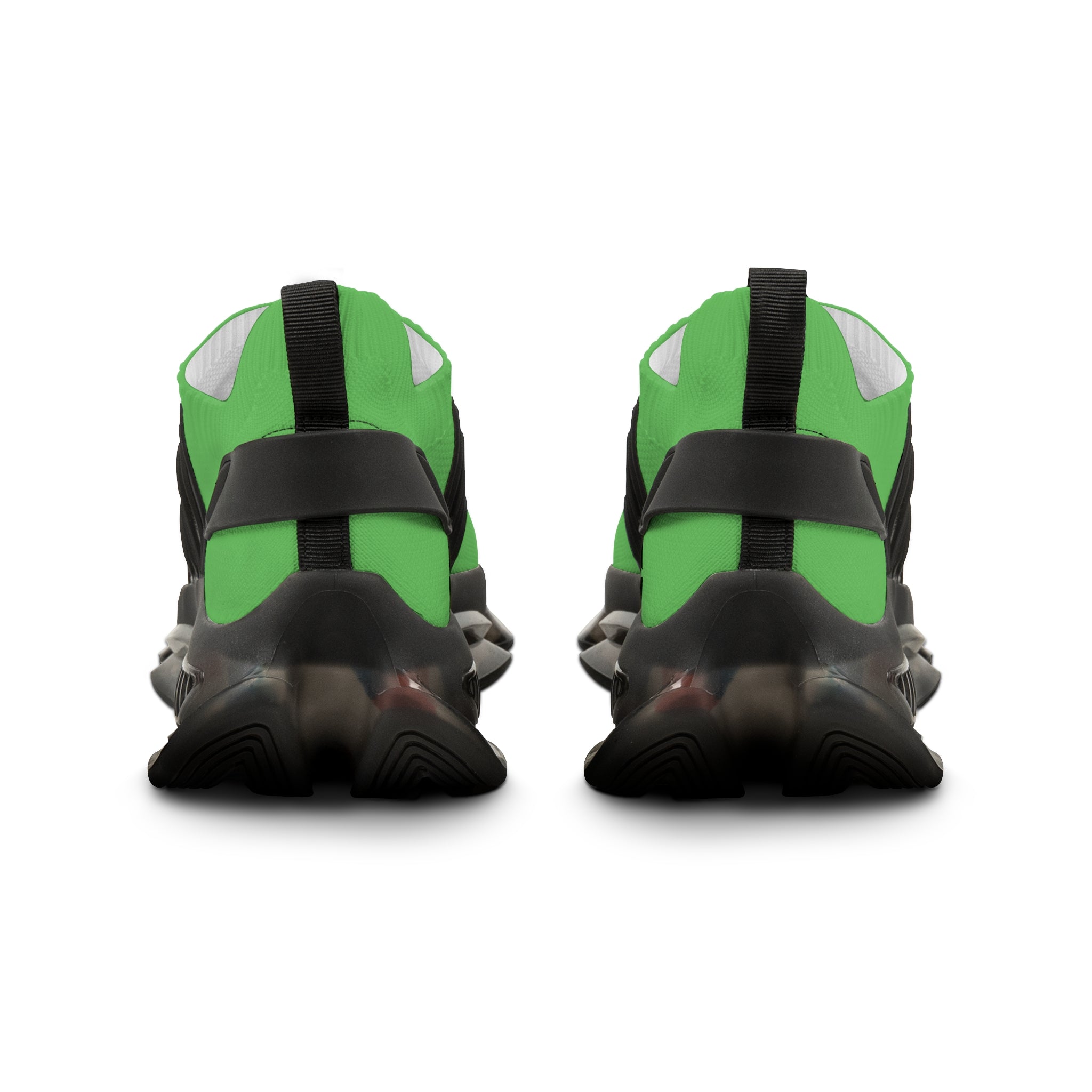 Green Athletic Mesh Sneakers — Lightweight Men's Running Shoes